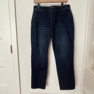 Talbots Flawless Five-Pocket Straight Leg Curvy Slimming Jeans Dark Blue Size 8P